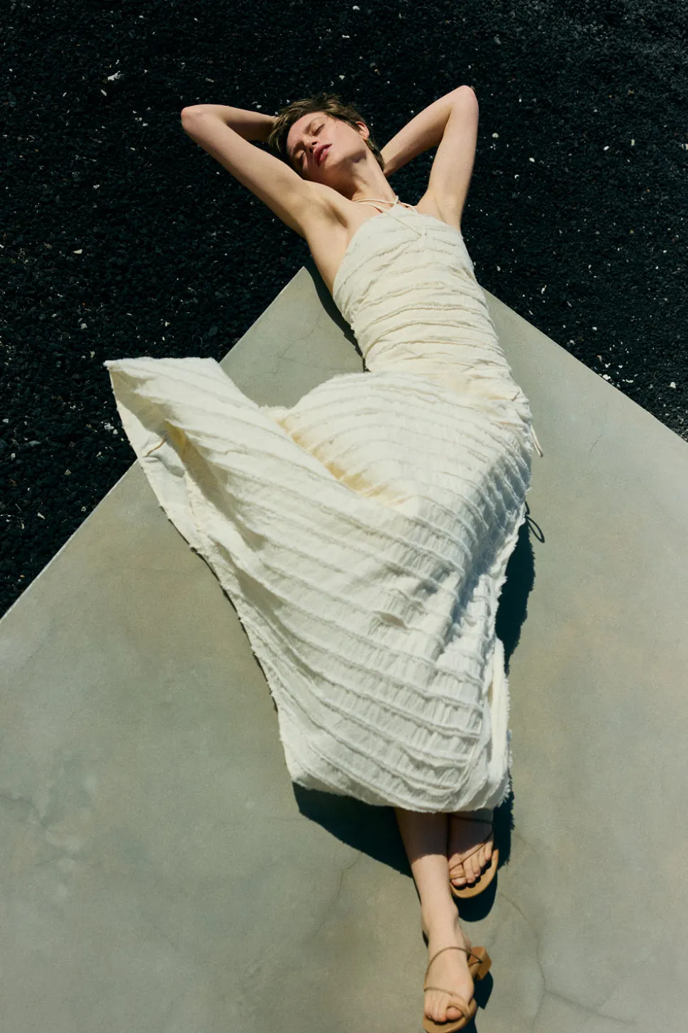 Million Strip Circle Skirt Natural