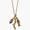 Mini Koi Charm Necklace Gold Mix