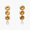 Mirage Coin Earrings Yellow Gold
