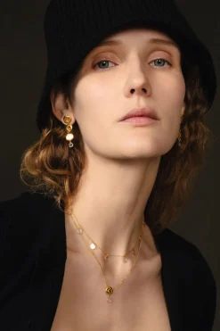 Mirage Coin Earrings Yellow Gold