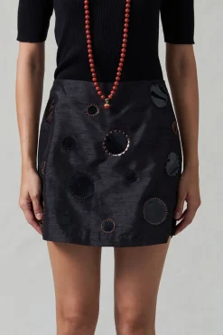 Mirror Mini Skirt Black