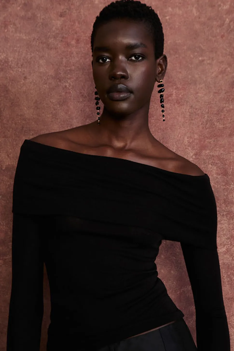 Mizumi Earrings Black Obsidian