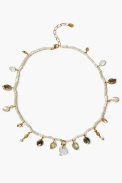Nautilus Charm Necklace White Mix