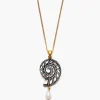 Nautilus Pendant Necklace Black MOP