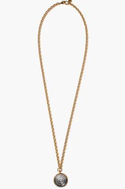 Nautilus Pocket Watch Necklace Black MOP
