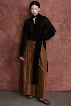 Nicola Scarf Blouse Black