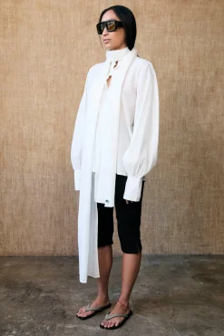 Nicola Scarf Blouse Natural