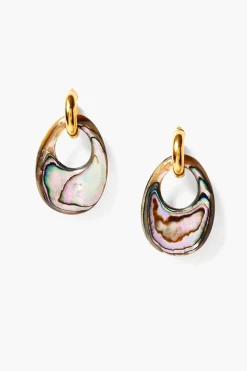 Nora Hoop Earrings Abalone