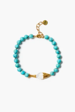 Orris Charm Anklet Turquoise