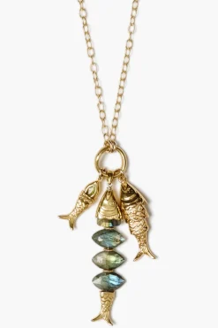 Orris Charm Necklace Labradorite