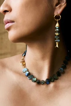 Orris Earrings Labradorite