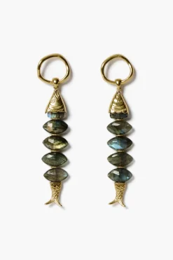 Orris Earrings Labradorite