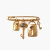 Padlock Brooch Yellow Gold