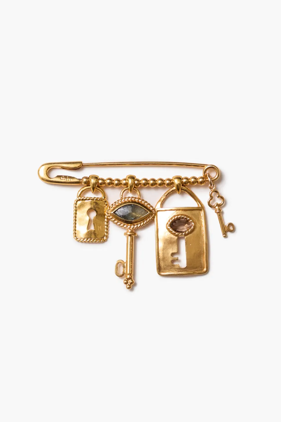 Padlock Brooch Yellow Gold