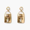 Padlock Earrings Gold