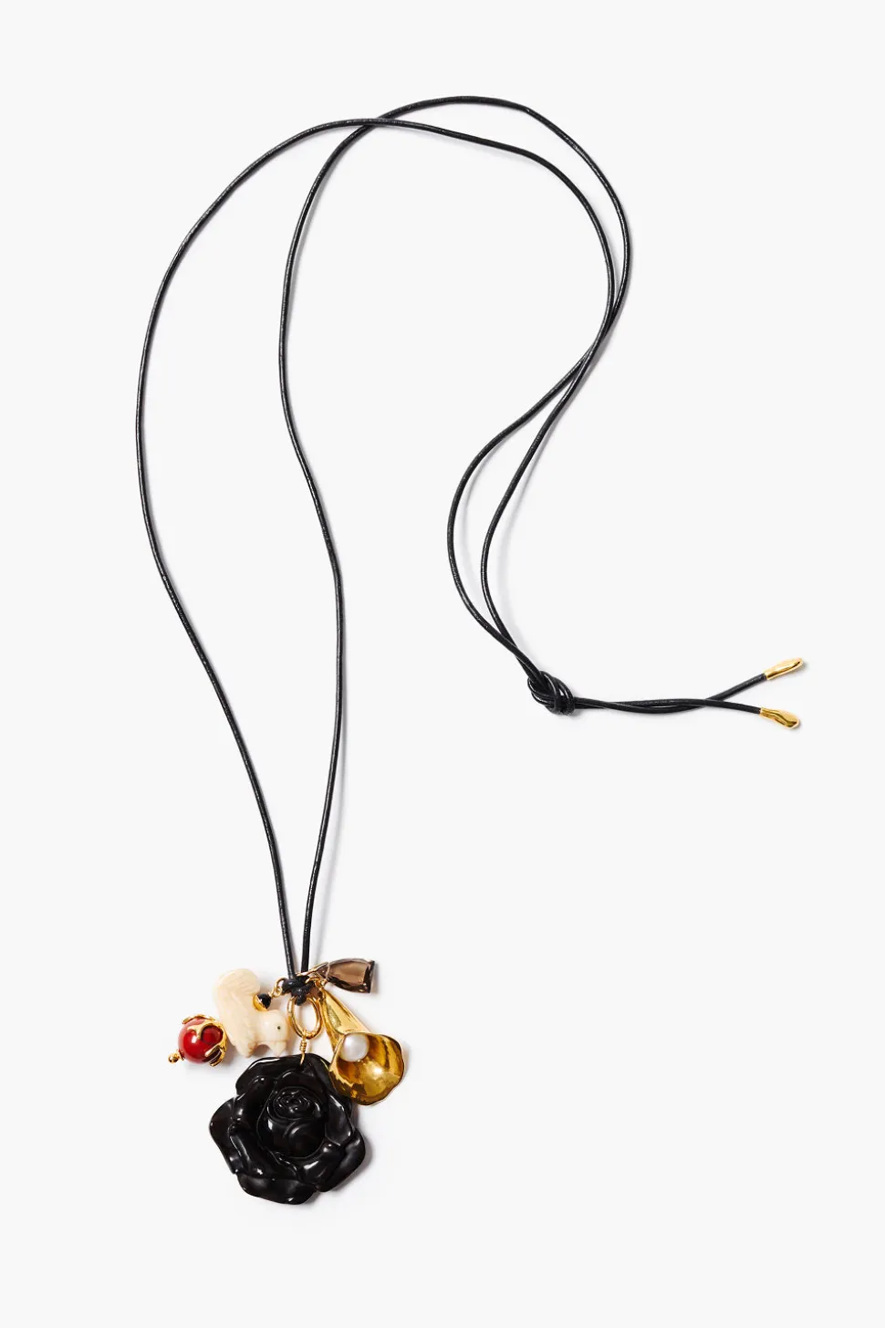 Palais Charm Necklace Black Agate