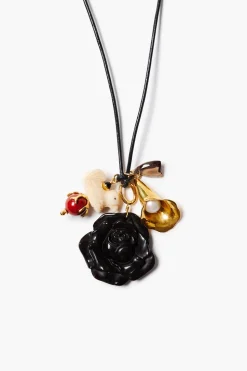 Palais Charm Necklace Black Agate