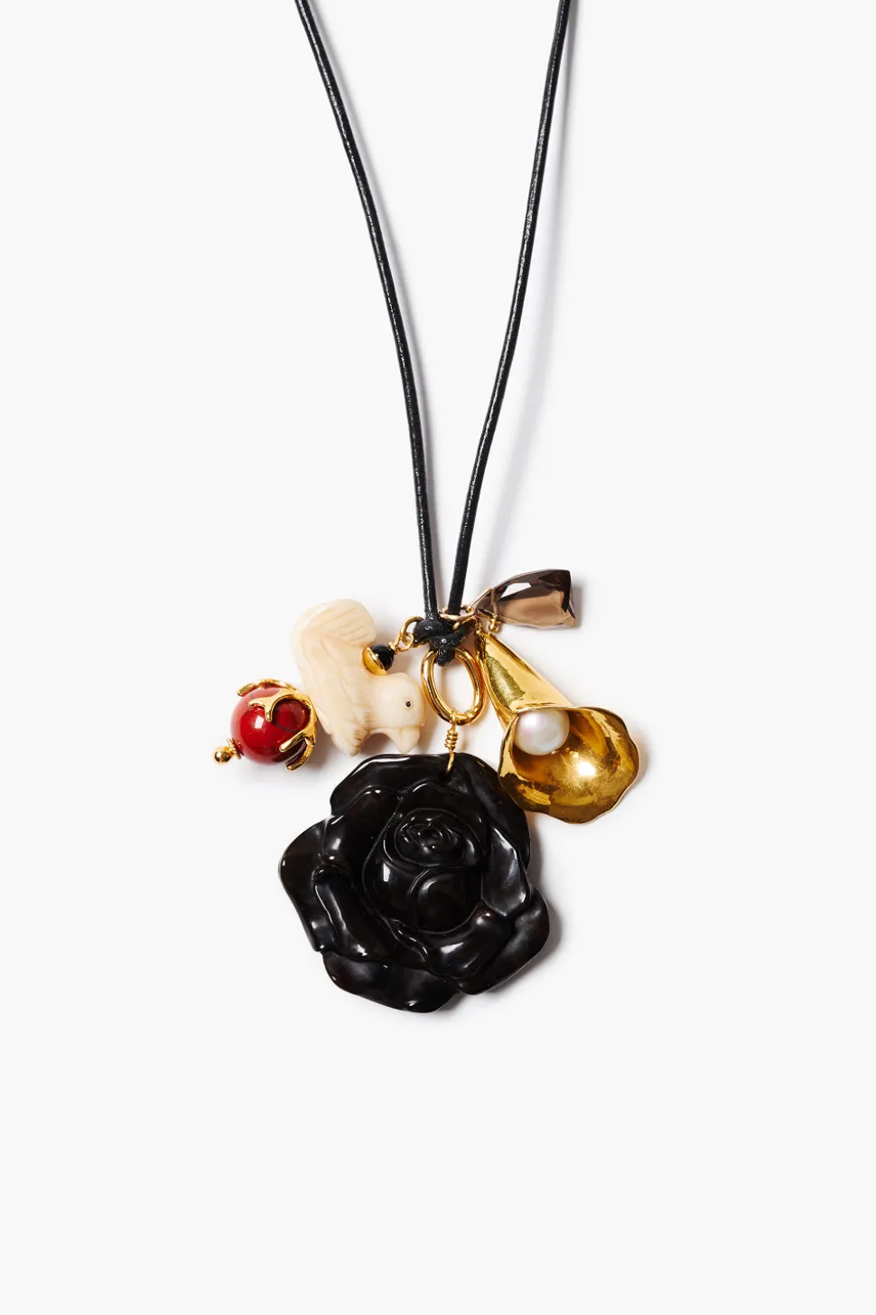 Palais Charm Necklace Black Agate