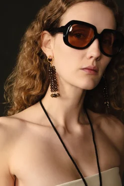 Pampille Earrings Smoky Quartz