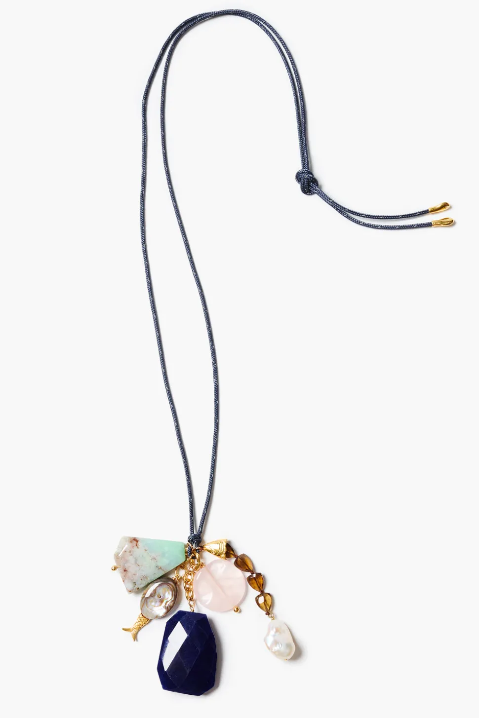 Paracord Charm Necklace Navy