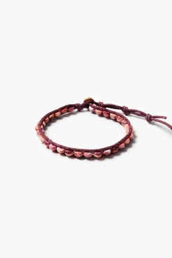 Paracord Wrap Anklet Maroon