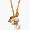 Peacock Charm Necklace Multi