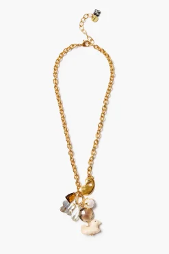 Peacock Charm Necklace Multi