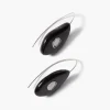 Pebble Earrings Black Horn