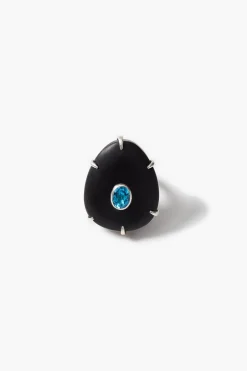 Pebble Ring Blue Topaz