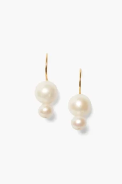 Phoebe Drop Earrings White Pearl