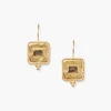 Pilar Earrings Gold Labradorite