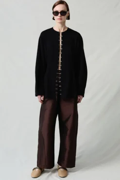 Pinch Waist Cardigan Black