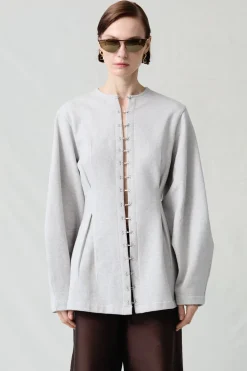 Pinch Waist Cardigan Heather Grey