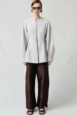 Pinch Waist Cardigan Heather Grey