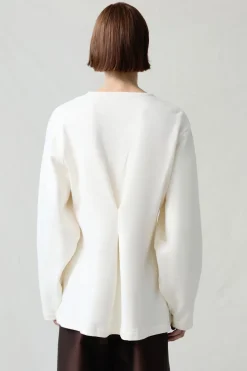 Pinch Waist Cardigan Ivory