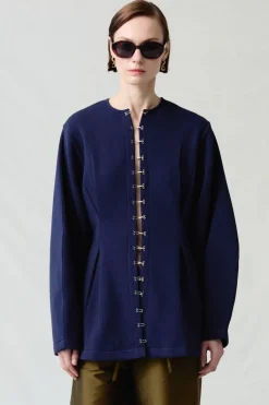 Pinch Waist Cardigan Navy