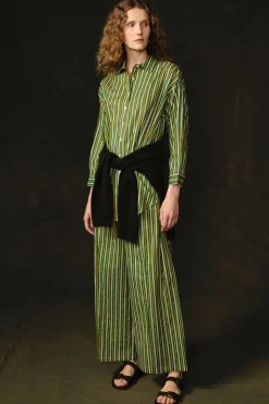 Pinstripe Printed Set Yellow