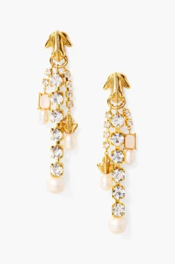 Pippa Cascade Earrings White Pearl