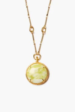 Pocket Watch Necklace Jasper