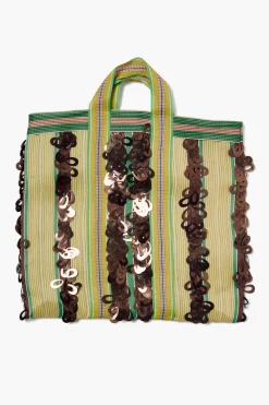 Recycled Market Bag Bronze Stripe