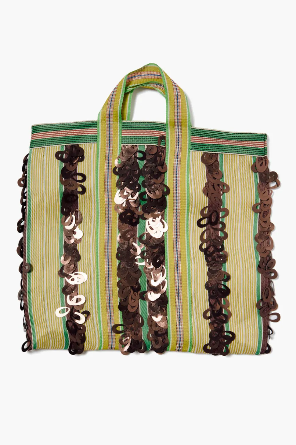 Recycled Market Bag Bronze Stripe