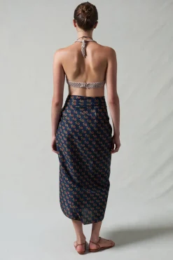 Rose Printed Sarong Midnight