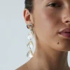 Scale Earrings White MOP
