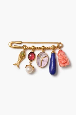 Scarab Brooch Multi