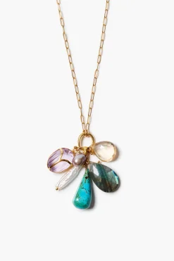 Scarab Charm Necklace Multi
