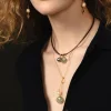 Seed Drop Necklace Prehnite