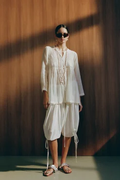 Sequin Tear Drop Blouse Ivory
