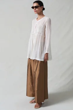 Sequin Tear Drop Blouse Ivory