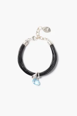 Serpentine Cord Bracelet Blue Topaz