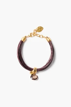 Serpentine Cord Bracelet Smoky Quartz